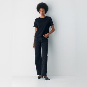 Aritzia Denim Forum Farrah High Rise Wide Jeans - Size 28 - Black Eyeliner